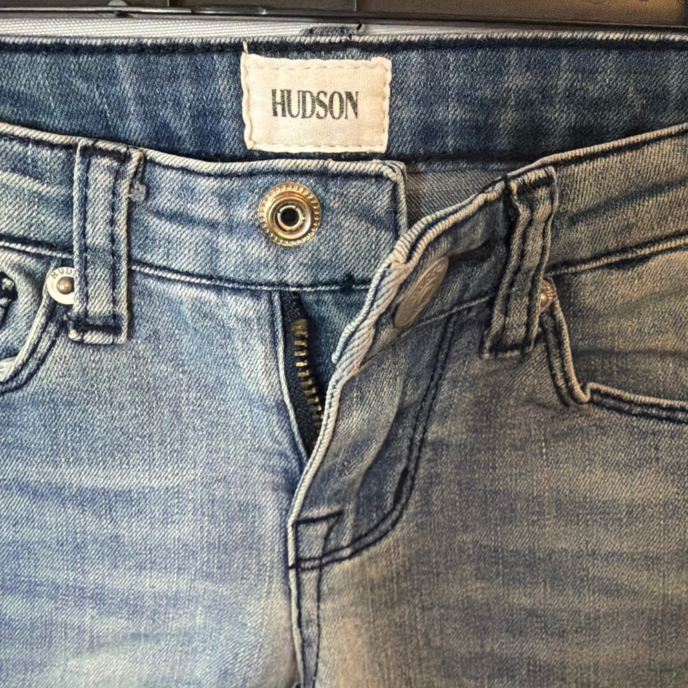 Hudson Jeans UK Kids Size 5 Distressed Y2K Light Blue Dark Blue Gently Worn - Picture 2 of 9